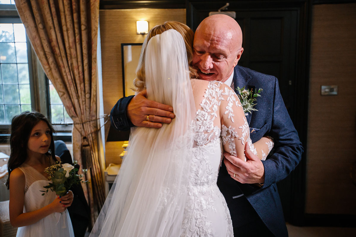 bride dad suits flowers dress falcon manor winter wedding