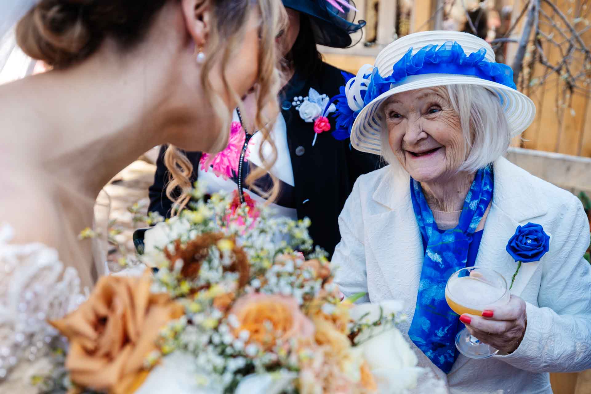 grandma first look bride wyresdale park