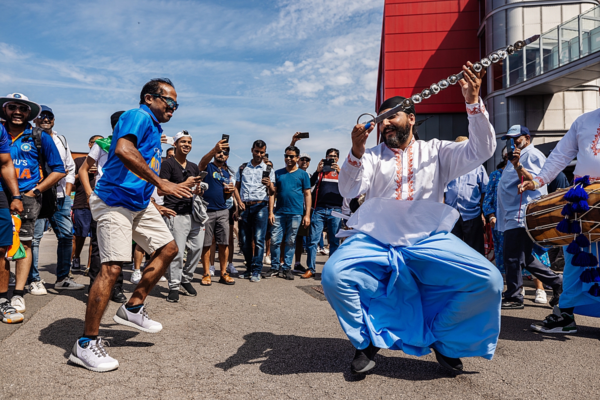 India bands singing old Trafford summer cricket dancing music 