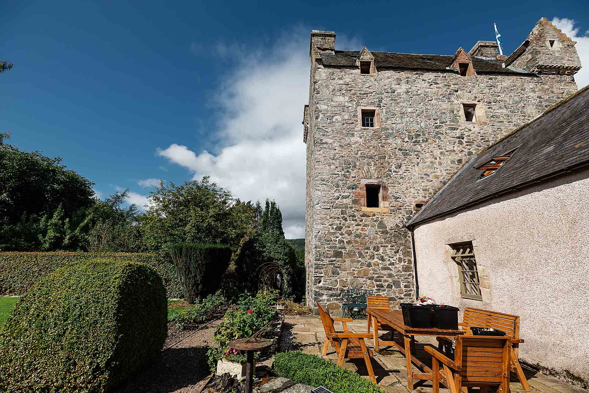 Aikwood tower Scotland wedding venue countryside hills medieval 