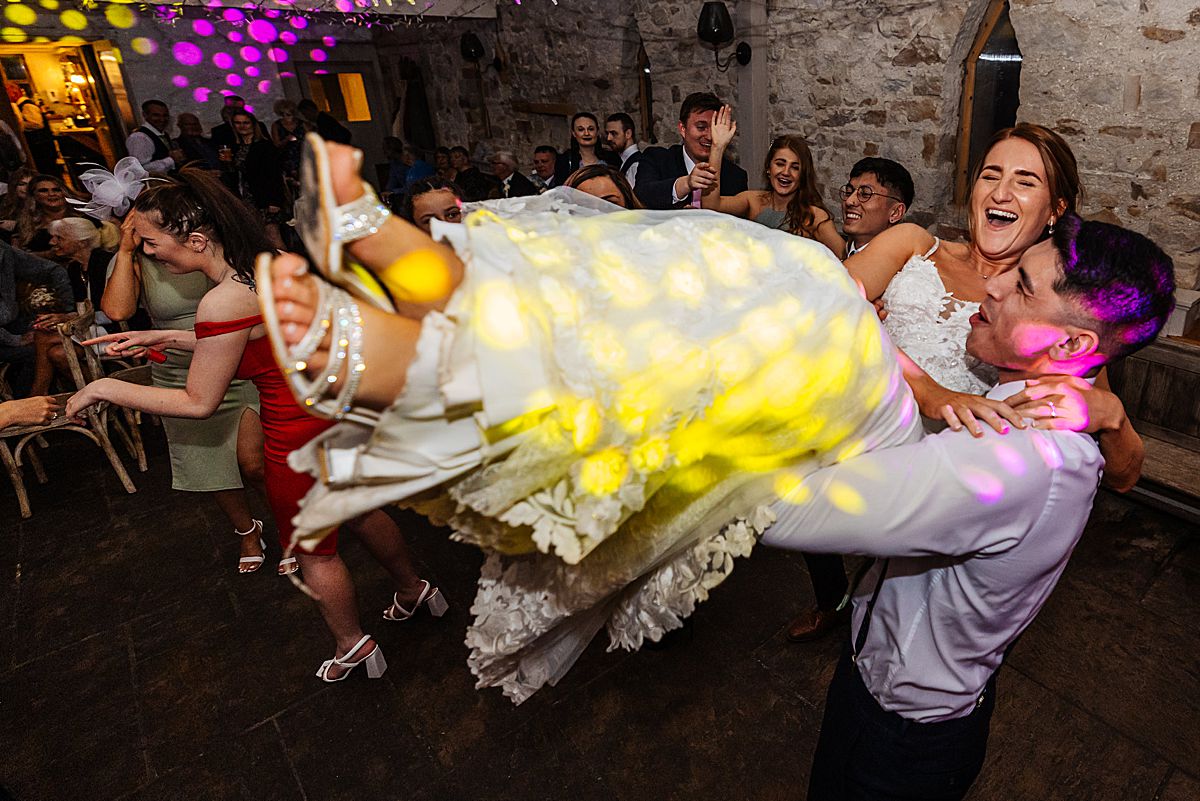 bride entertainment groom dancing 