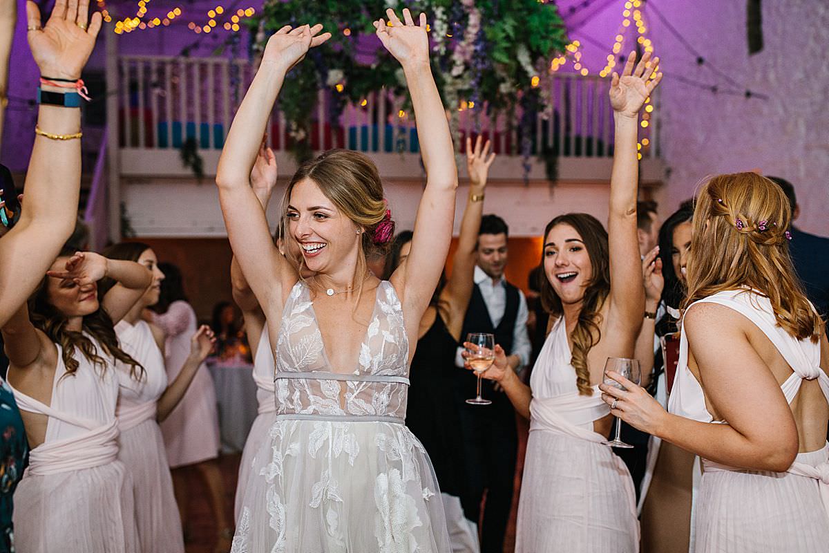 bride dancing Wyresdale Park Wedding photography