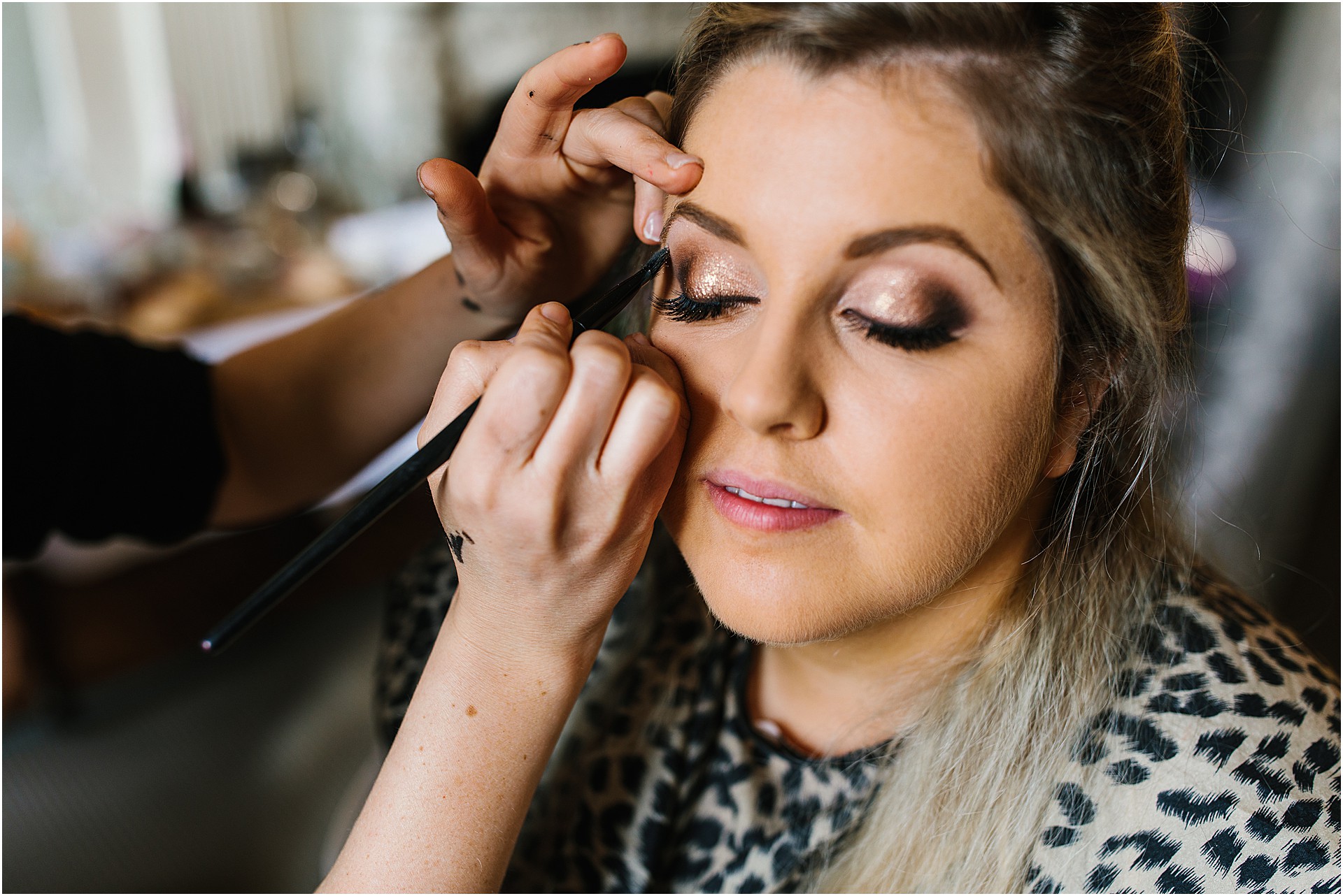 bride makeup artits Soughton Hall Cheshire Wedding