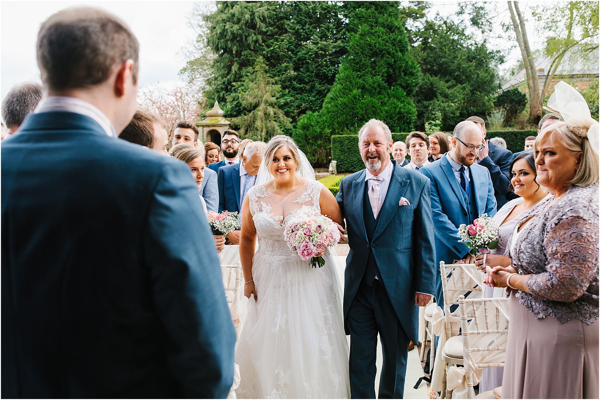 bride ceremony Soughton Hall Cheshire Wedding