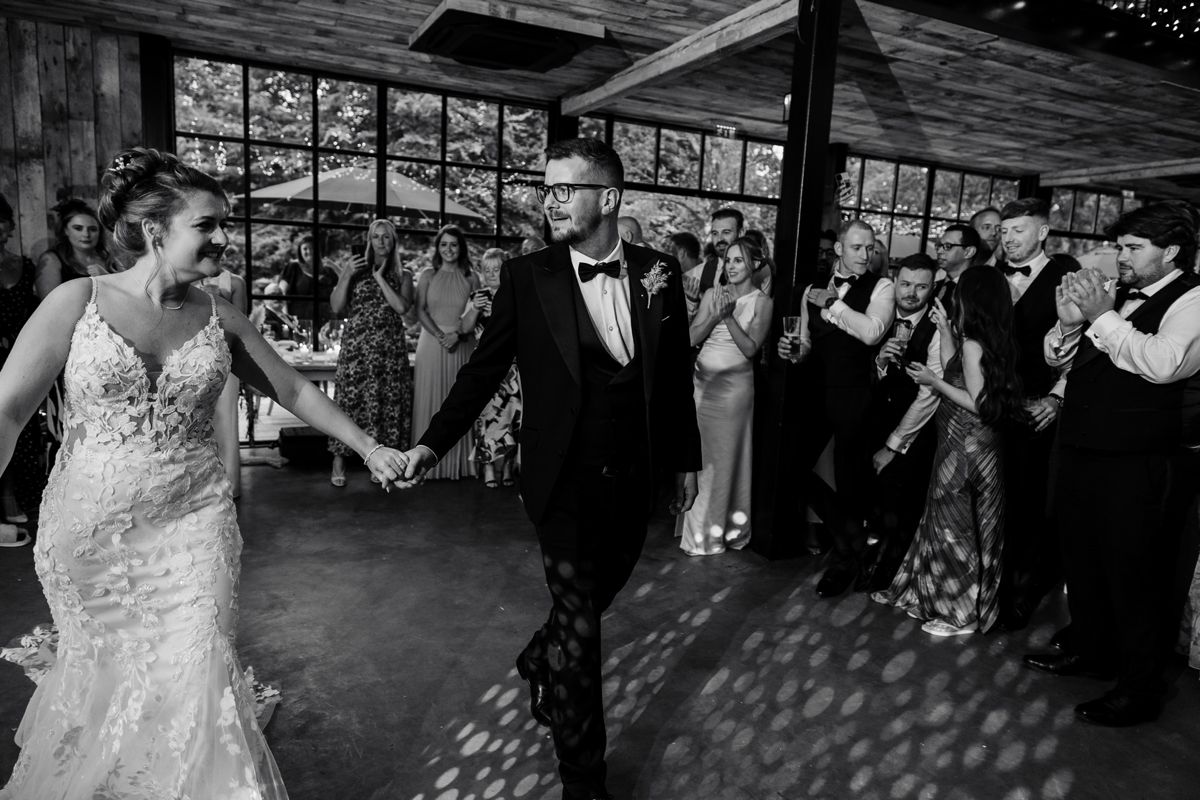 bride groom first dance hidden river barn