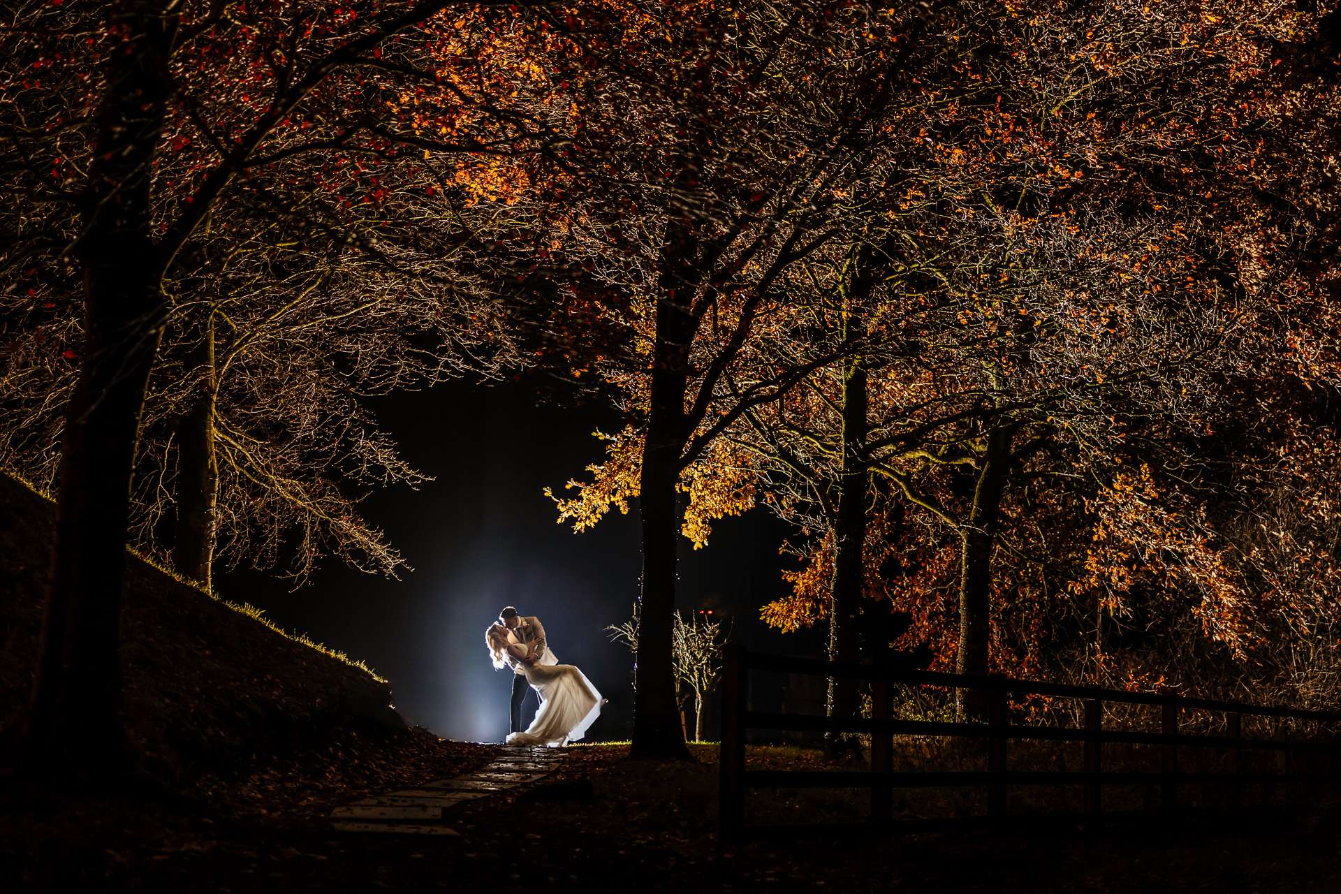 Bashall Barn wedding bride groom portraits