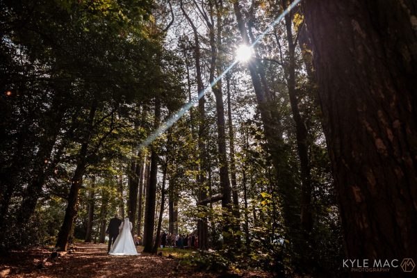 Hobbit Hill wedding woods ceremony