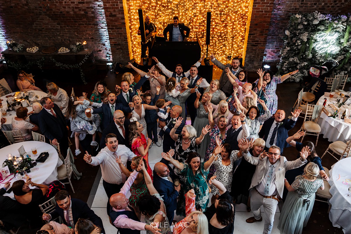 wedding guest celerbrating The Barn at Morleys Hall first dance