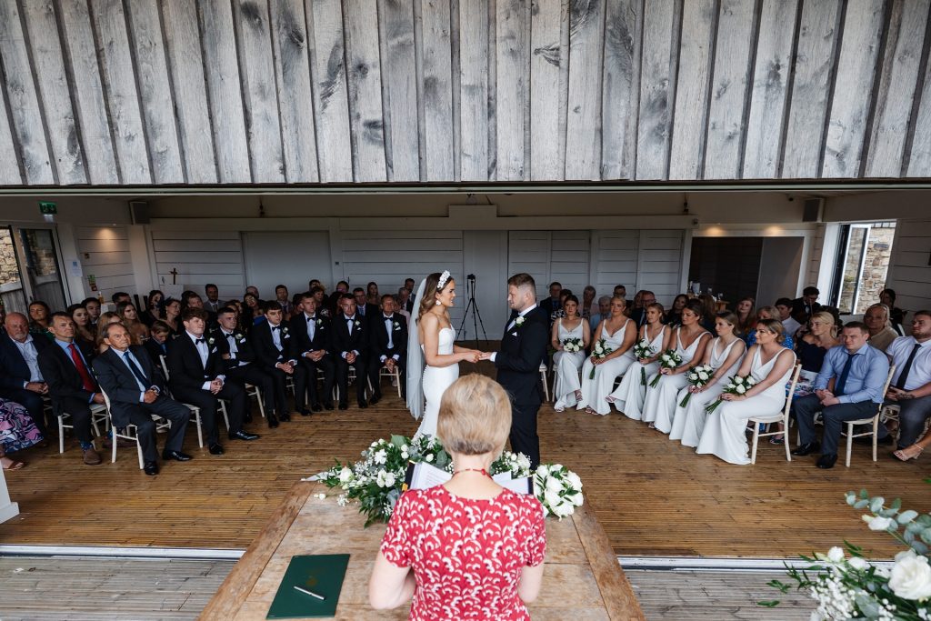 bashall barn wedding cermony