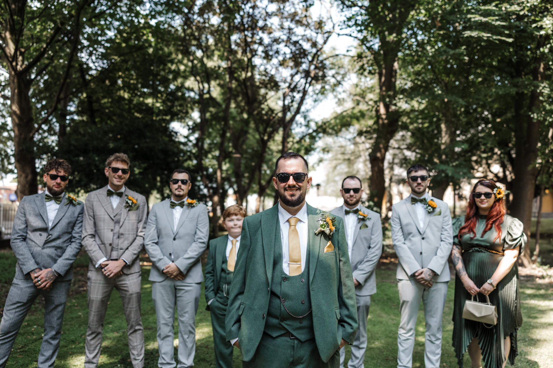 groomsmen at church liverpool ceremony  West Tower