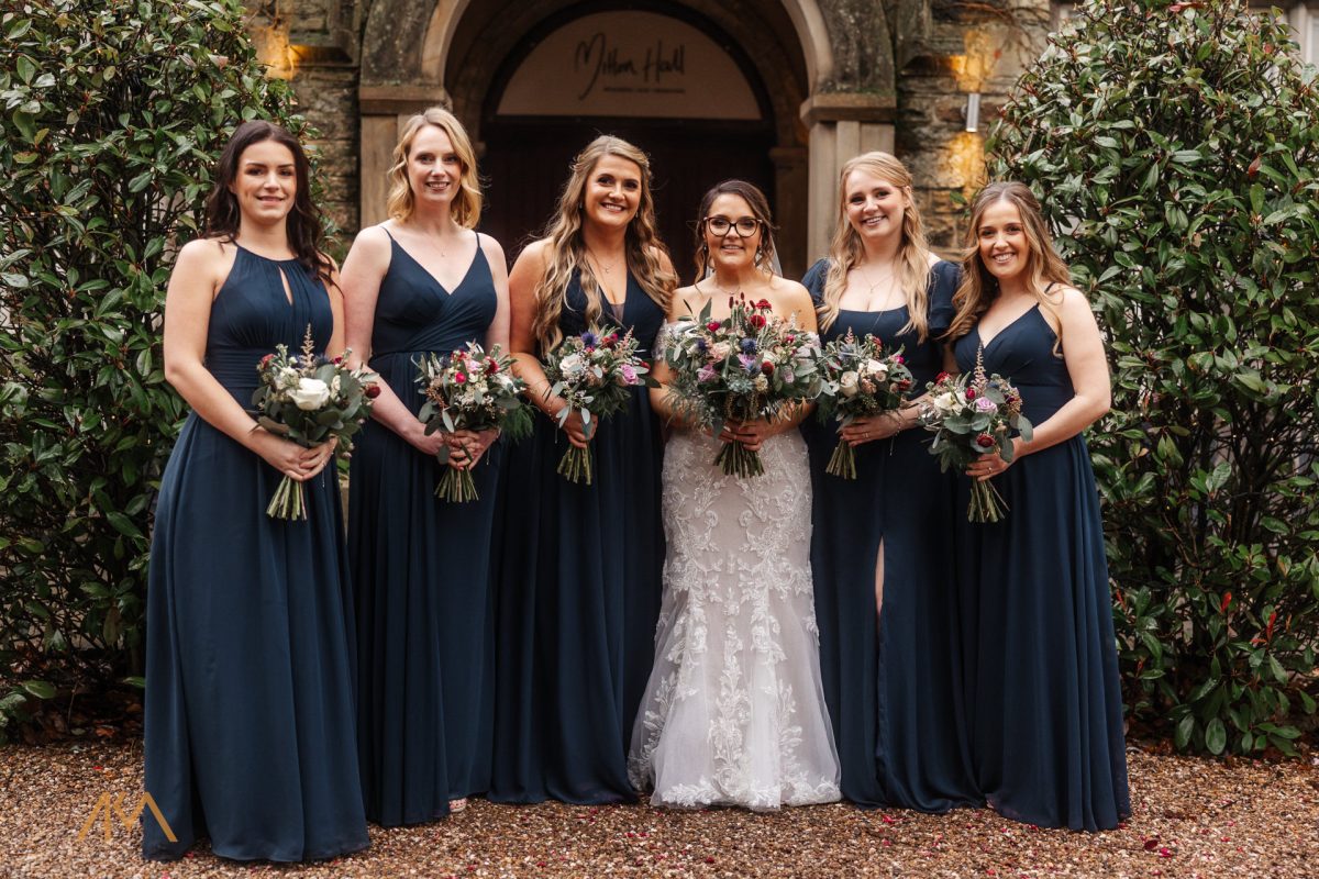 bridesmiads Mitton Hall Winter Wedding