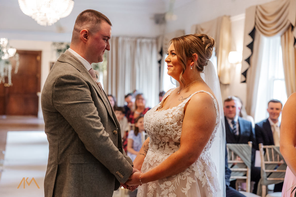 wedding ceremony bride groom