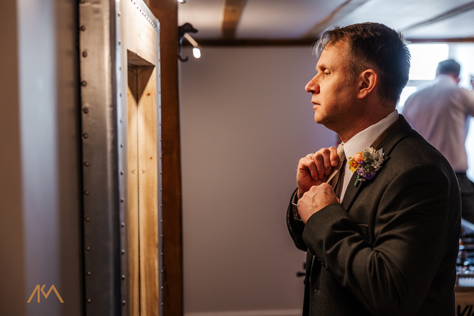 groom suit portraits wedding bashall barn